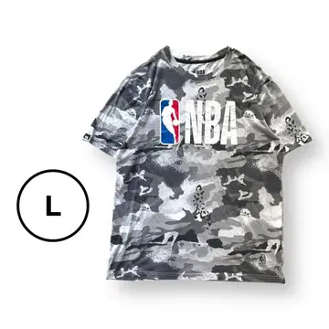 NBA 카모플라주 프론트 로고 티셔츠 카모플라주 모노톤 L 농구