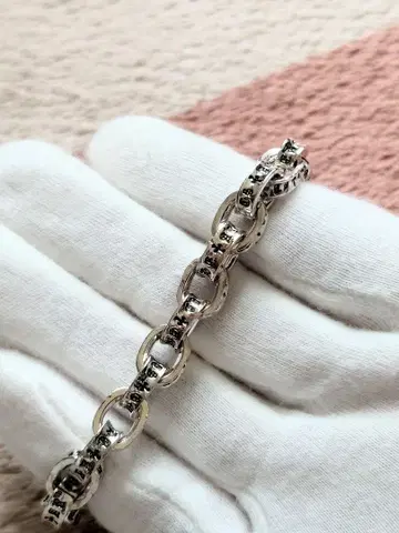 SV925 페이퍼 크로스 체인 팔찌 18cm