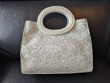 레이스 펄 핸들 파티 백