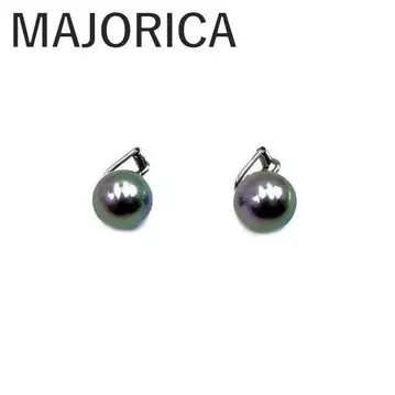 마조리카 MAJORICA 펄 귀찌 인공 진주 그레이