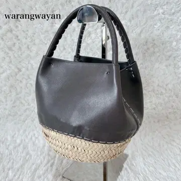 warangwayan 와랑와얀 노스노스 바스켓 백 가죽 그레이 S