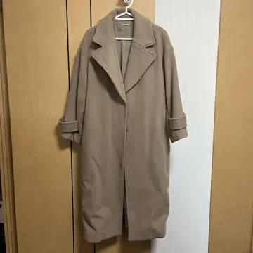 울 90% 미라 오웬 롱 코트