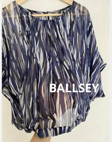 BALLSEY 실크 블라우스 시어 탑 투모로우랜드 노리즈