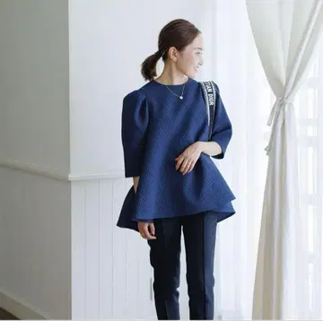 Bluelea VERY 콜라보 자카드 블라우스