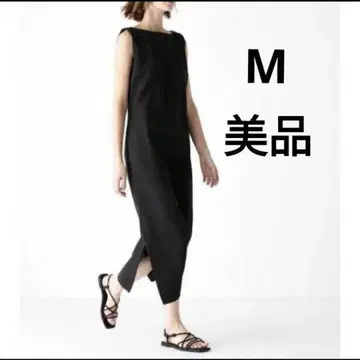 유니클로 크레이프 저지 원피스 M 블랙