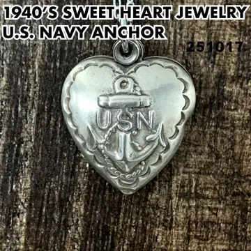 스위트하트 주얼리 USN 닻 실버 빈티지 목걸이