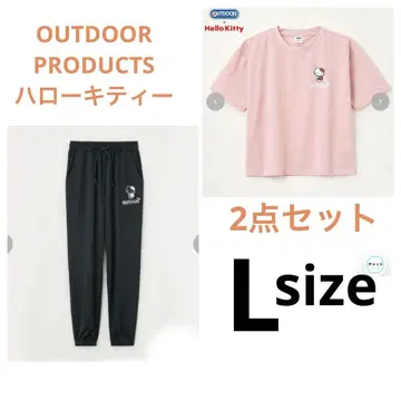 OUTDOOR PRODUCTS 헬로키티 티셔츠 접촉 냉감 팬츠 2개 L