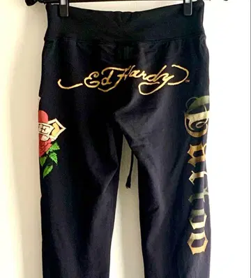 Ed Hardy 에드 하디 블랙 스웨트 팬츠 XS