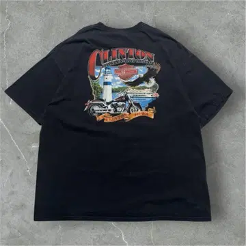 00s 할리데이비슨 USA제 할리 T 3XL 블랙 Y2K 6511