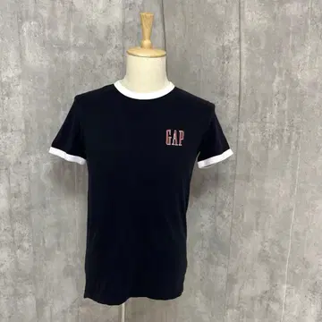 갭 GAP 자수 로고 링거 티 셔츠 심플 캐주얼 예쁜