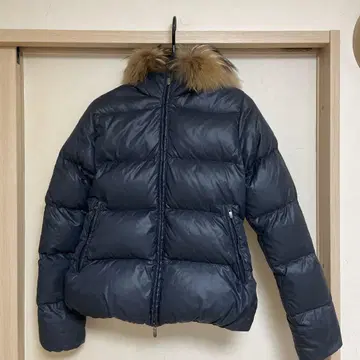 DUVETICA 네이비 다운 자켓 퍼 포함