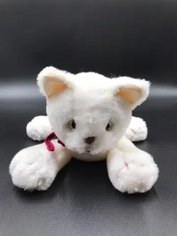 몬스이유 화이트 고양이 봉제 인형 중고품