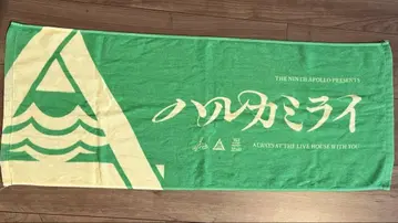 하루카미라이 타월 그린 로고