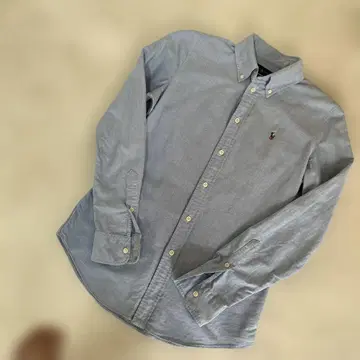 Ralph Lauren 그레이 긴팔 셔츠 S 커스텀 핏