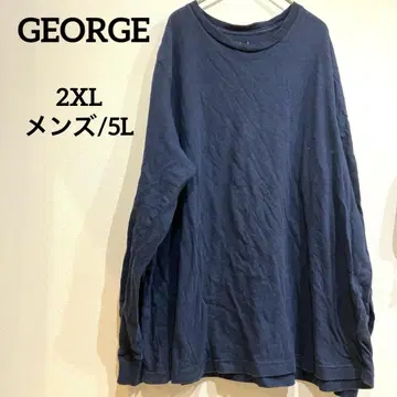 GEORGE [2XL/5L] 네이비 긴팔 티셔츠 빅 사이즈 플러스 사이즈