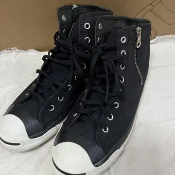 레어 Jack Purcell CONVERSE 블랙 하이컷 스니커즈