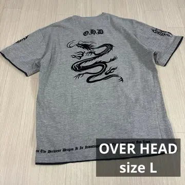 OVER HEAD 오버헤드 O.H.D. 드래곤 티셔츠 y2k