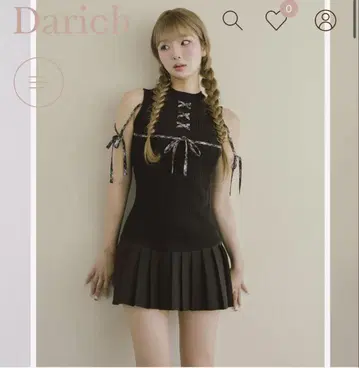 Darich 도킹 레이스업 미니 원피스 free 블랙