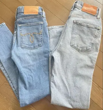 마우지 데님 2종 세트 Rebirth embroidery SKINNY