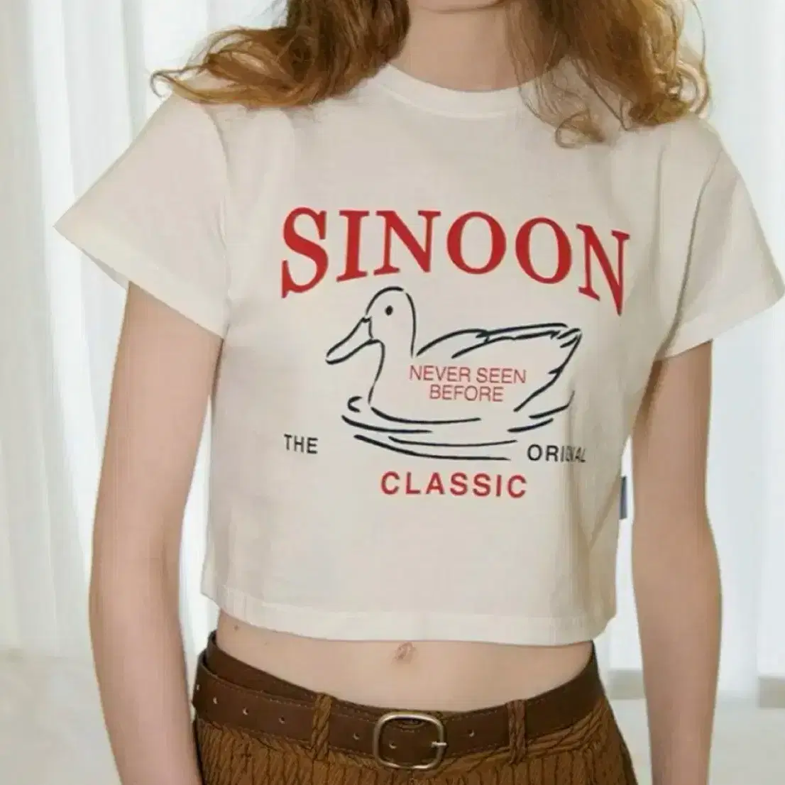 SINOON | 시눈 Sinoon logo waffle tee (sky blue) on Bunjang