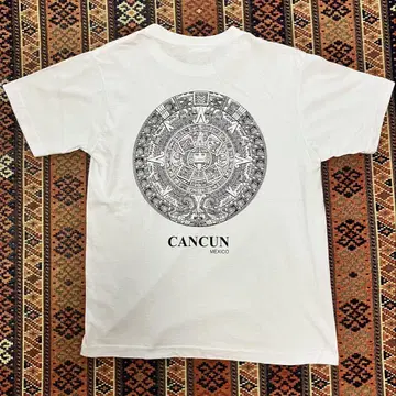 멕시코 칸쿤 수베니어 티셔츠 마야 문명 아즈텍 달력 프린트 M