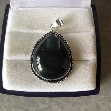 오닉스 Silver925 도금 펜던트 탑 ~의지와 보호의 돌~