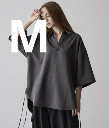CLEL 클레어 헤링본 TR 사이드 레이스 스키퍼 셔츠