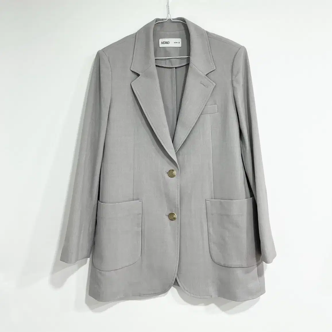 MIXXO[ミッソ] Single Button Jacket Mixxo Jacket Gray #미쏘,#로엠,#아뜨랑스,#자켓,#아우터 on