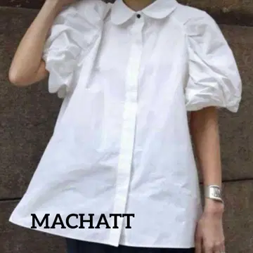 machatt 턱 슬리브 퍼프 블라우스