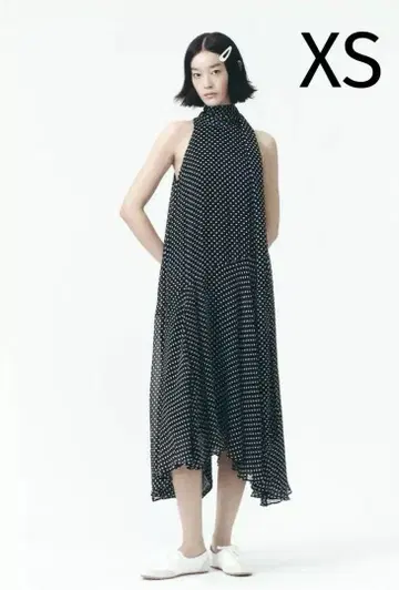 ZW COLLECTION 홀터넥 도트 무늬 원피스