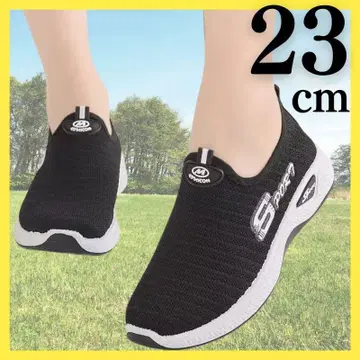 경량 스니커즈 끈 없음 워킹 러닝 23cm 블랙 002 인기