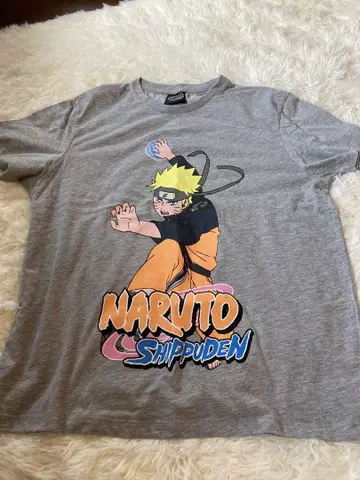 NARUTO SHIPPUDEN 우즈마키 나루토 프린트 티셔츠 그레이