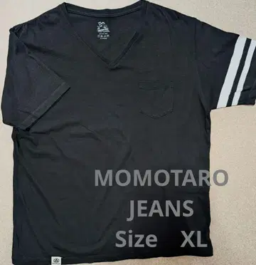모모타로 진 V넥 티셔츠 X-LARGE