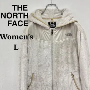 THE NORTH FACE L 플리스 자켓 화이트 여성용 자수 로고