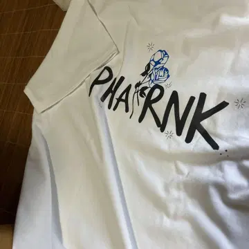 PHARNK 그래픽 프린트 티셔츠 화이트