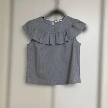 snidel 스트라이프 프릴 프렌치 슬리브