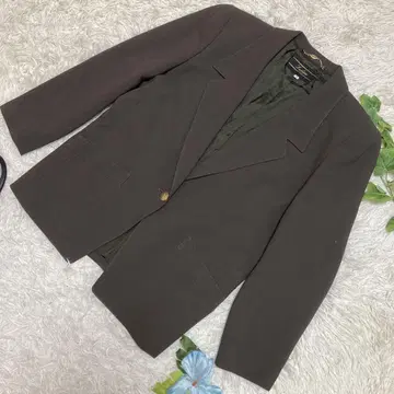 컨디션 최상 레리안 테일러드 자켓 골드 버튼 카키 울 11 L 사이즈