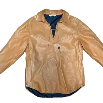 REDMOON 가죽 자켓 풀오버 가죽 leather 오렌지