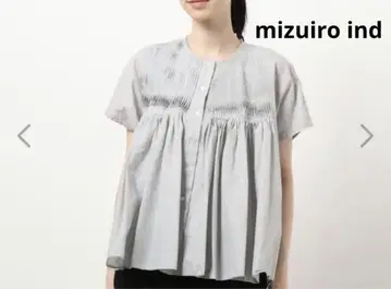 mizuiro ind 핀턱 슬리브리스 셔츠 블라우스
