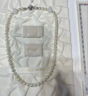 c7129 펄 목걸이 감정서 있음, 박스 있음