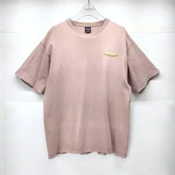 Patagonia 90s 로고 프린트 티셔츠 USA제 핑크 베이지 L