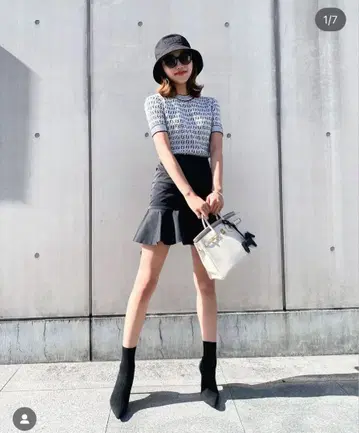 sheller 셰리에 백 지퍼 프릴 스커트