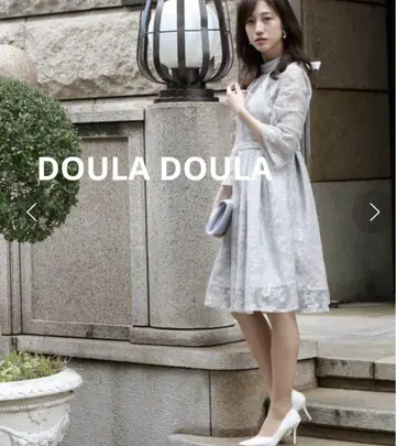 두라두라 오간자 플레어 슬리브 A 라인 원피스 M