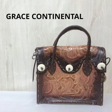 GRACE CONTINENTAL 꽃무늬 백 핸드백