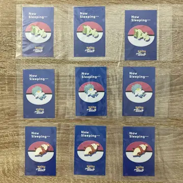 포켓몬스터 센터 슬립 뒤집어서 자는 스티커 3종 9장
