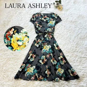 LAURA ASHLEY 로라 애슐리 롱 원피스 그레이 A 라인