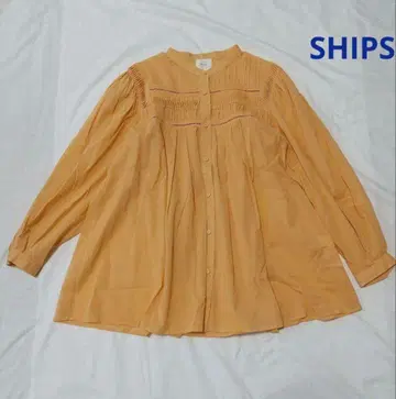 쉽스 제로 바이 원스 코튼 보일 멀티 핀턱 블라우스