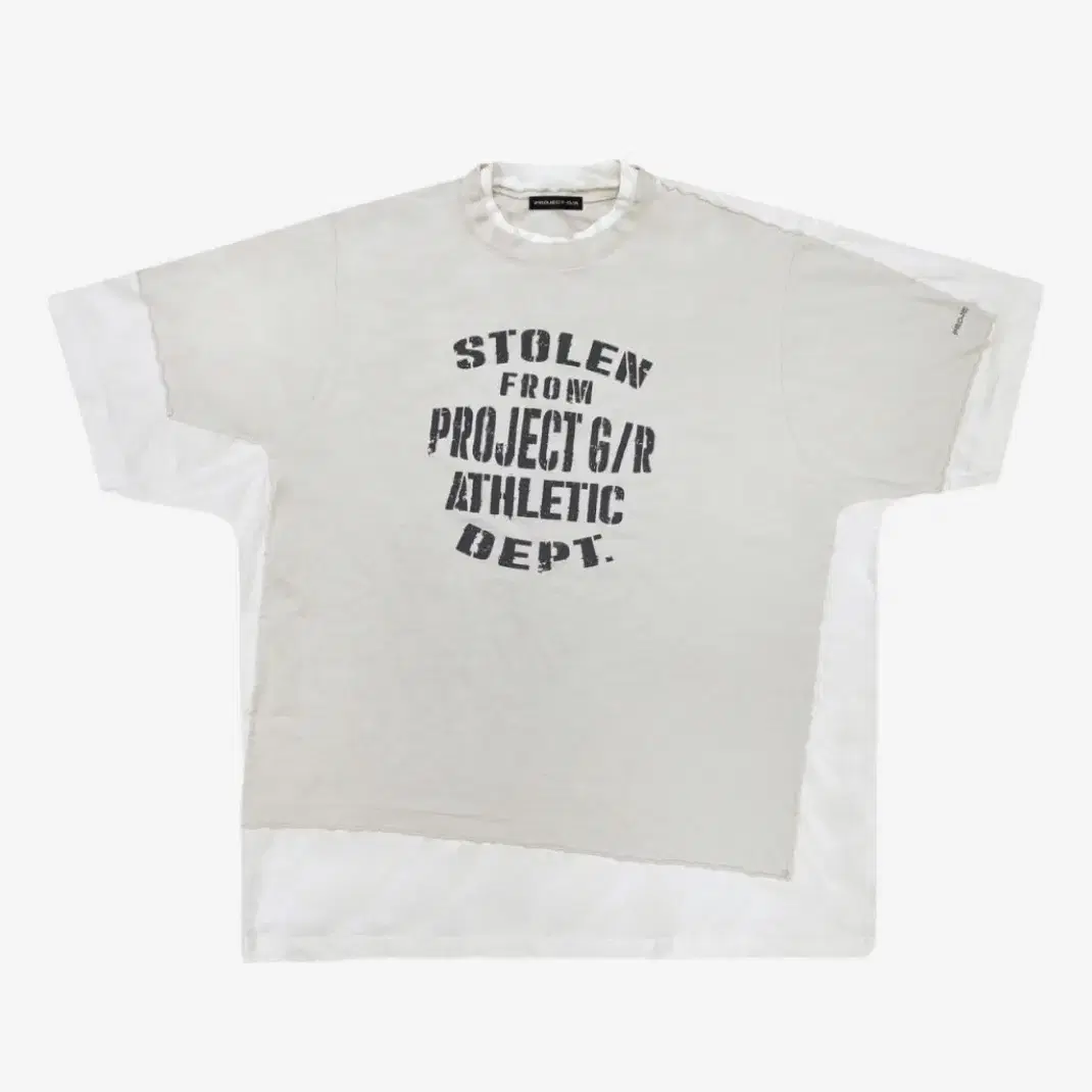Like New) project gr Trompe-l'oeil Double T-shirt Faded