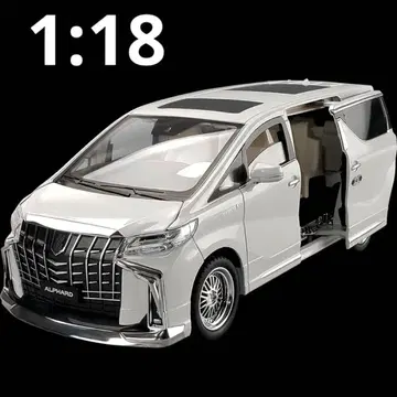 1/18 도요타 알파드 전 개폐 화이트 라이트 전동 도어 포함