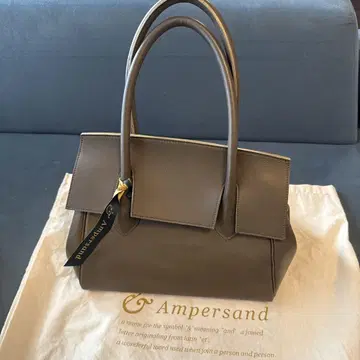 Ampersand 브라운(올리브색) 가죽 핸드백